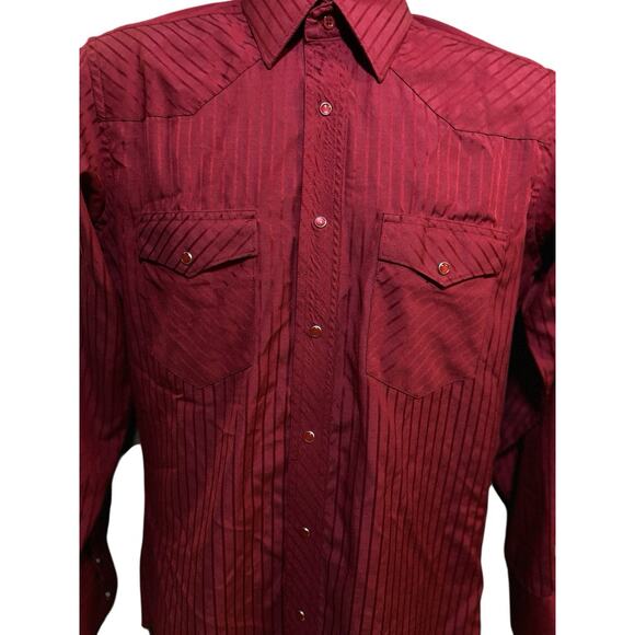 Vintage Wrangler Men's pearl Snap Western Small Red Rodeo Cowboy‎ - Picture 1 of 8